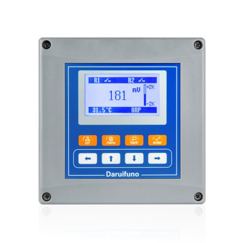How does an online pH controller control the metering dosing pump via 4-20mA?